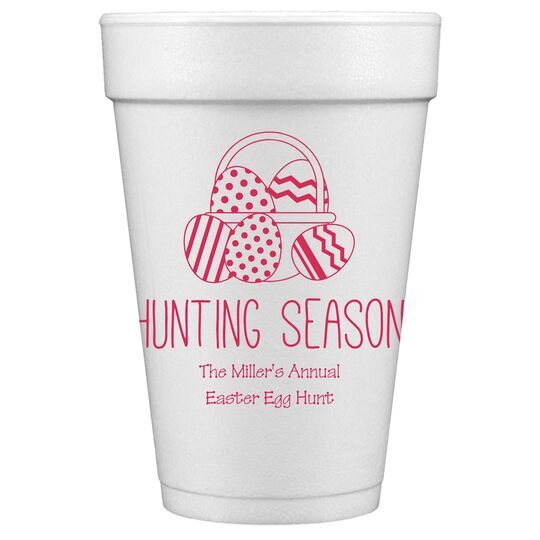 Hunting Season Easter Styrofoam Cups